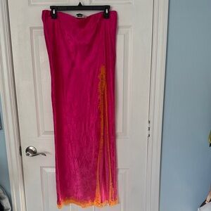 Rumored Fuchsia and Tangerine Maxi Skirt